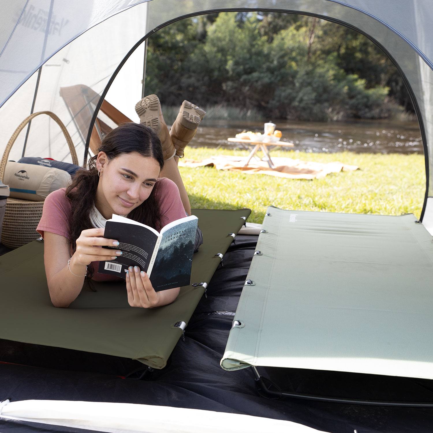 Naturehike skládací postel XJC05 2200g - světle zelená